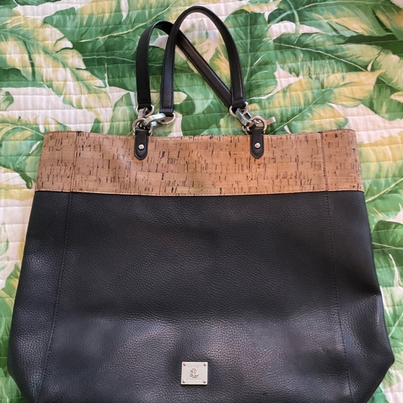 Ralph Lauren Black and Cork Tote Bag - Picture 2 of 13